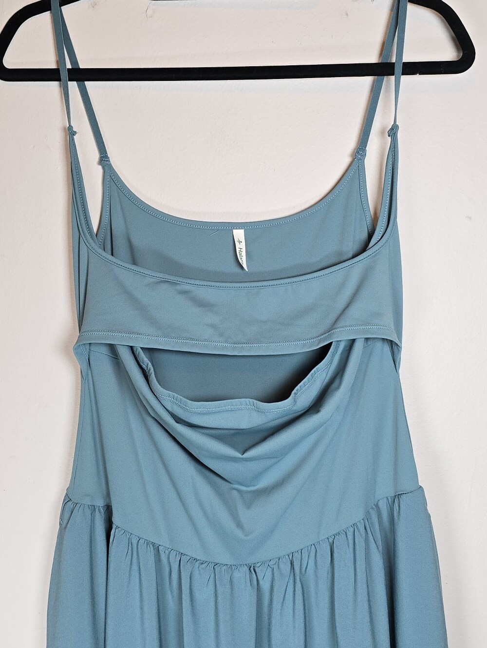 HALARA Teal-Green Maxi Dress with Slim Straps - Picture 7 of 12